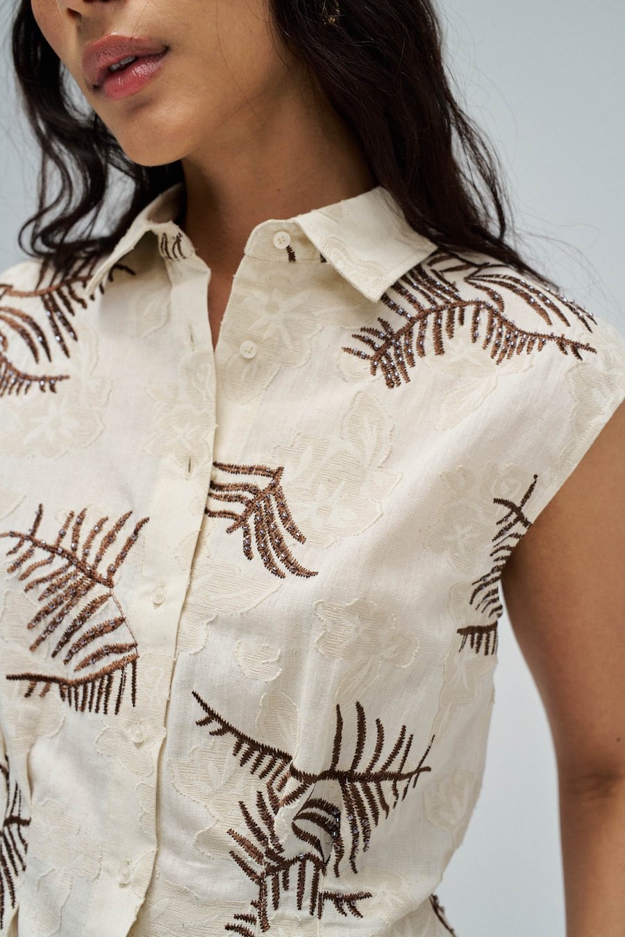 Chemise femme cintrée et brodé Salsa jeans