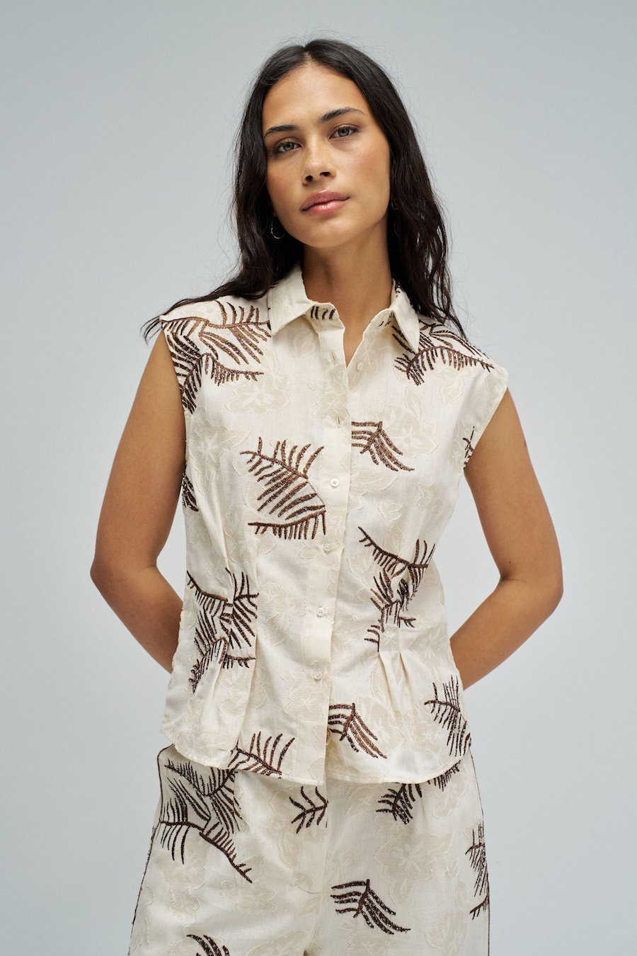 Chemise femme cintrée et brodé Salsa jeans