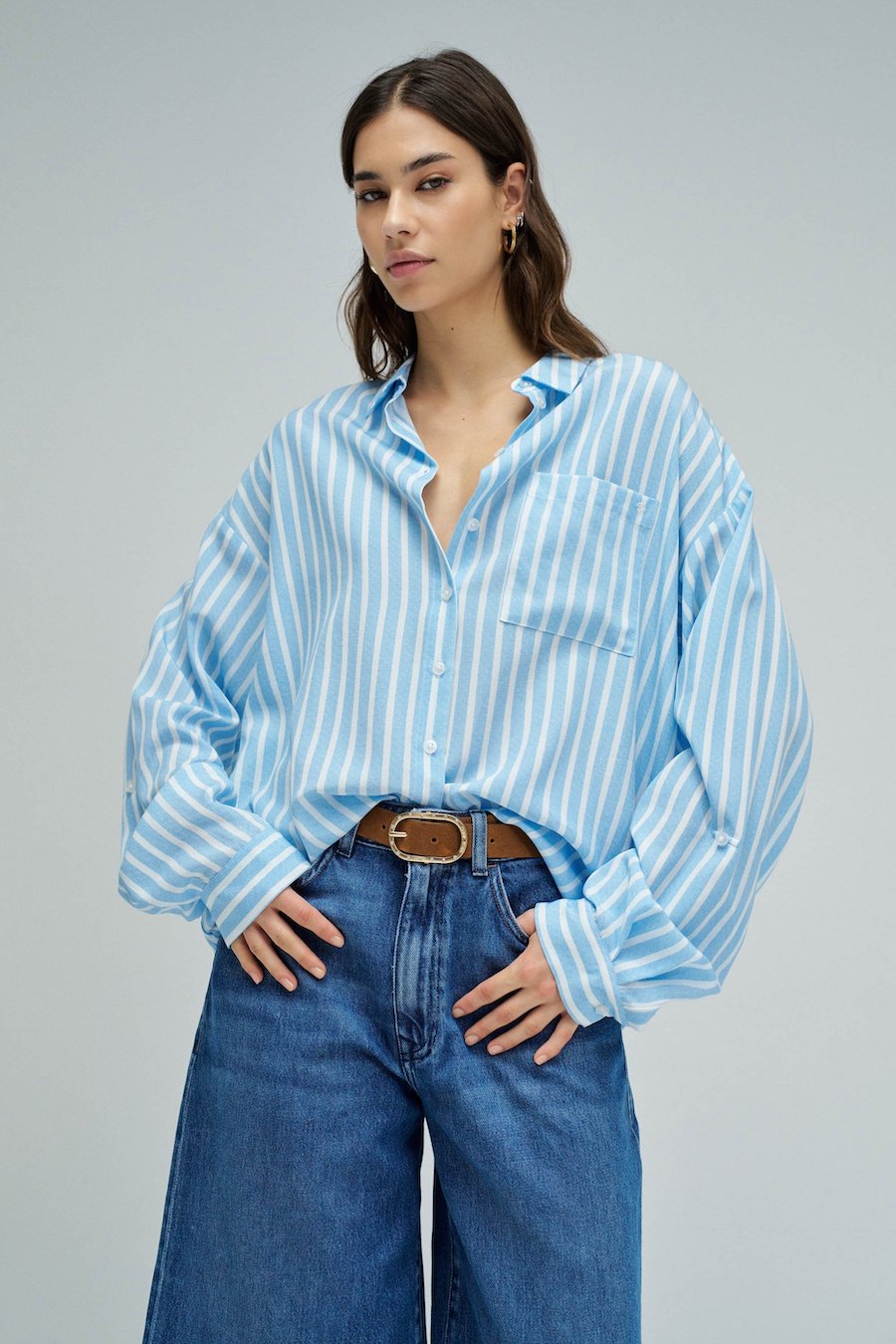 Chemise femme à la coupe large et rayée Salsa Jeans