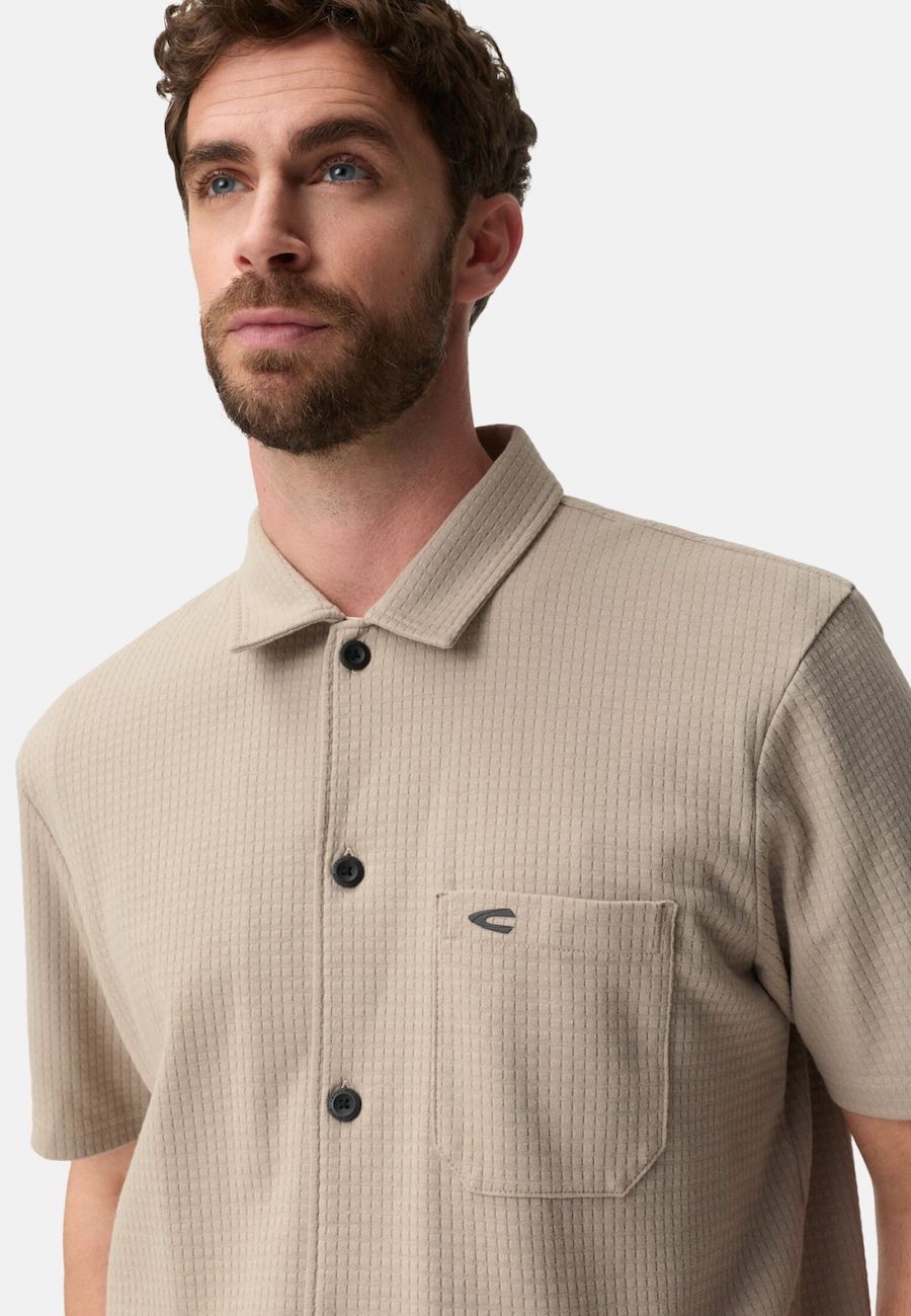 Chemise homme manches courtes Camel 409251