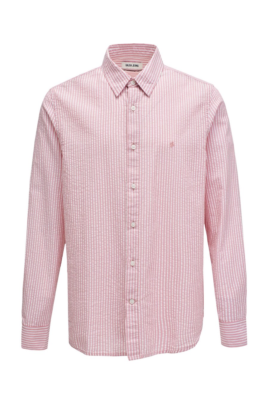 Chemise homme rayée rose de chez Salsa