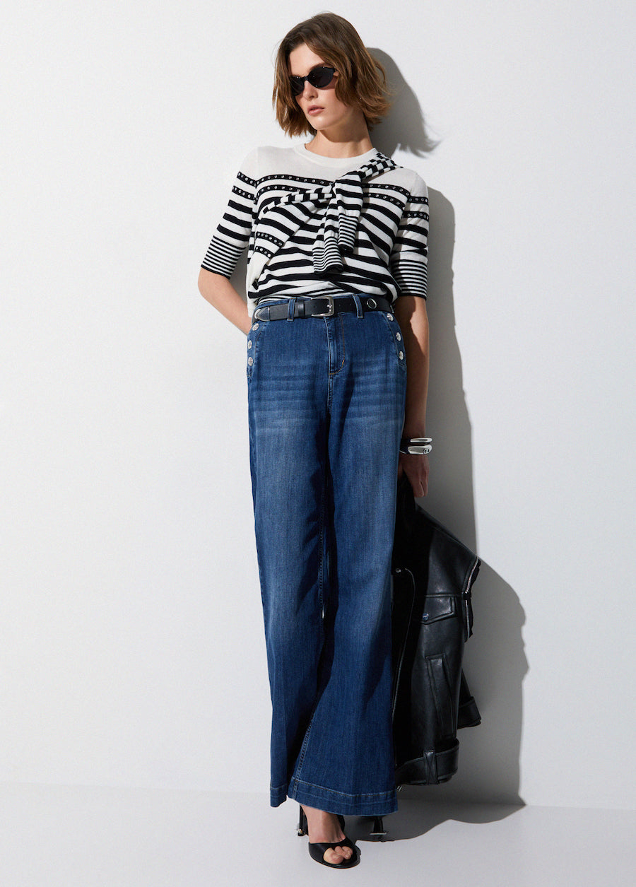 Jeans évasés pour femme liu Jo chezlessculpteurs