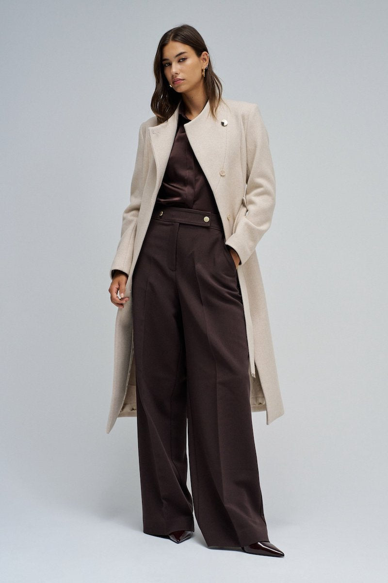 Manteau femme blanc cassé de chez Salsa