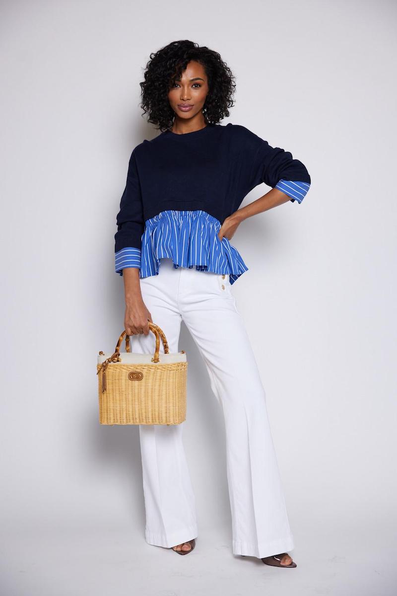 Pantalon évasé Liu Jo blanc