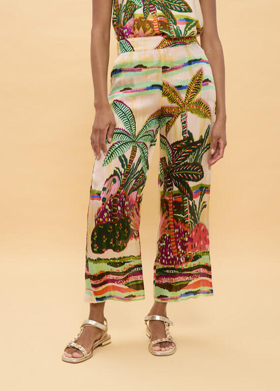 Pantalon large motifs palmiers Lola Casademunt