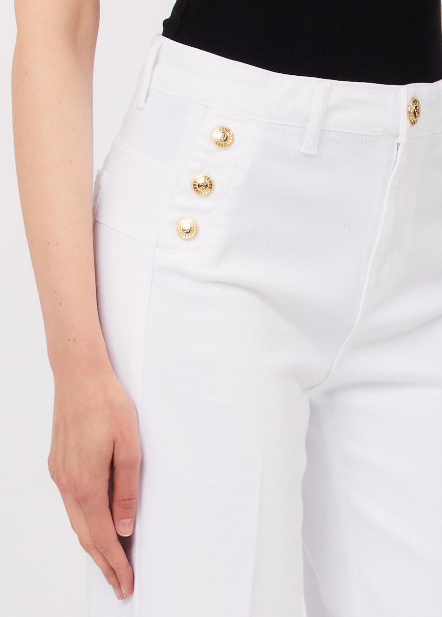 Pantalon marin blanc évasé Liu Jo