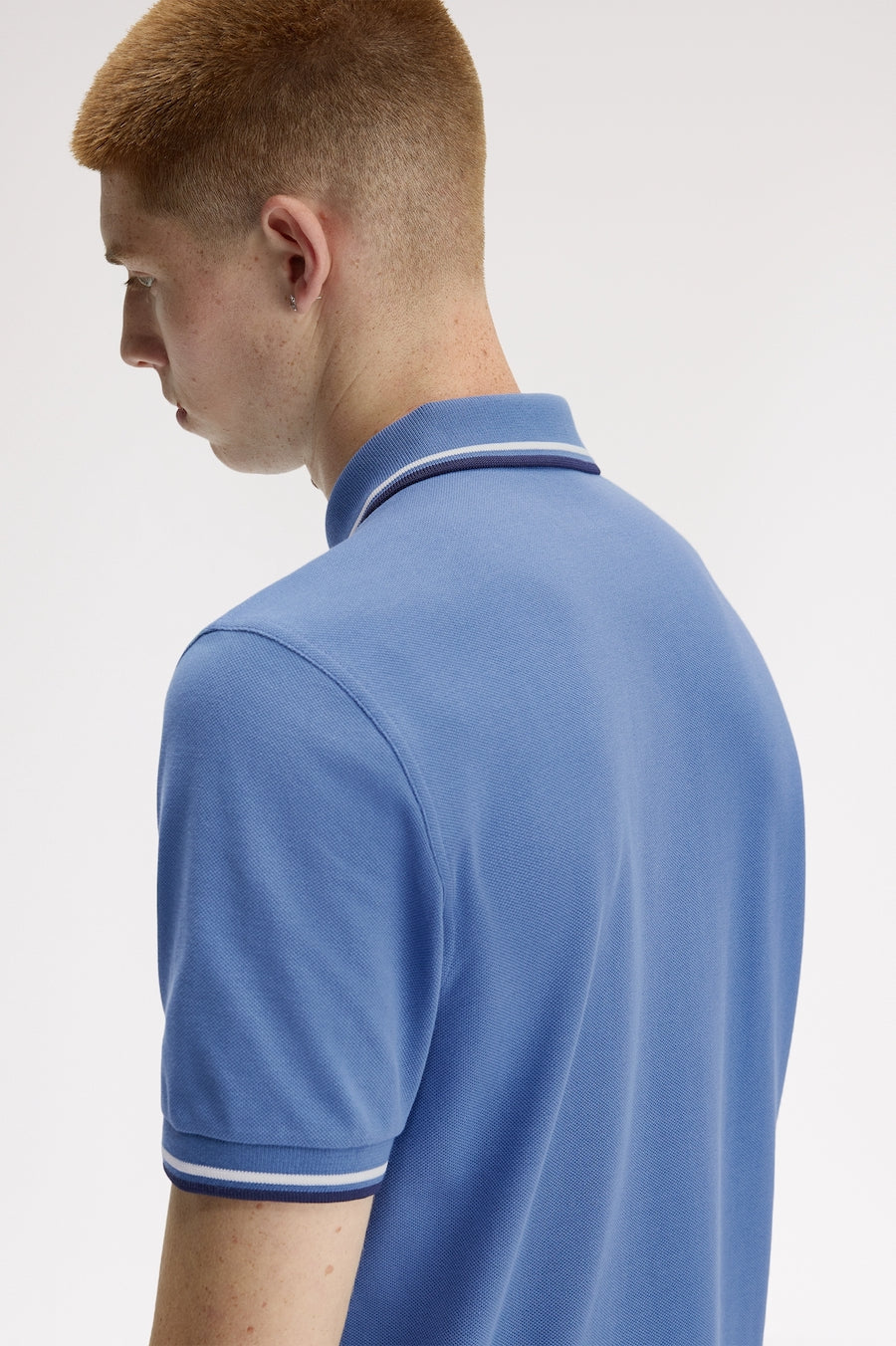 Polo piqué Fred Perry bleu ciel