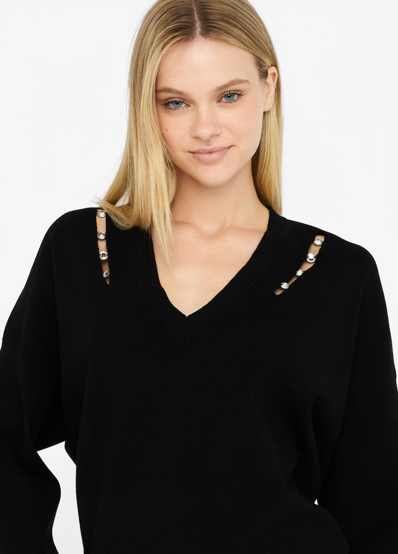 Pull femme col V Liu Jo MF5037