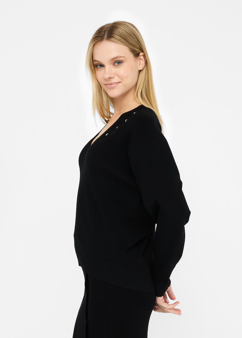 Pull femme col V Liu Jo MF5037