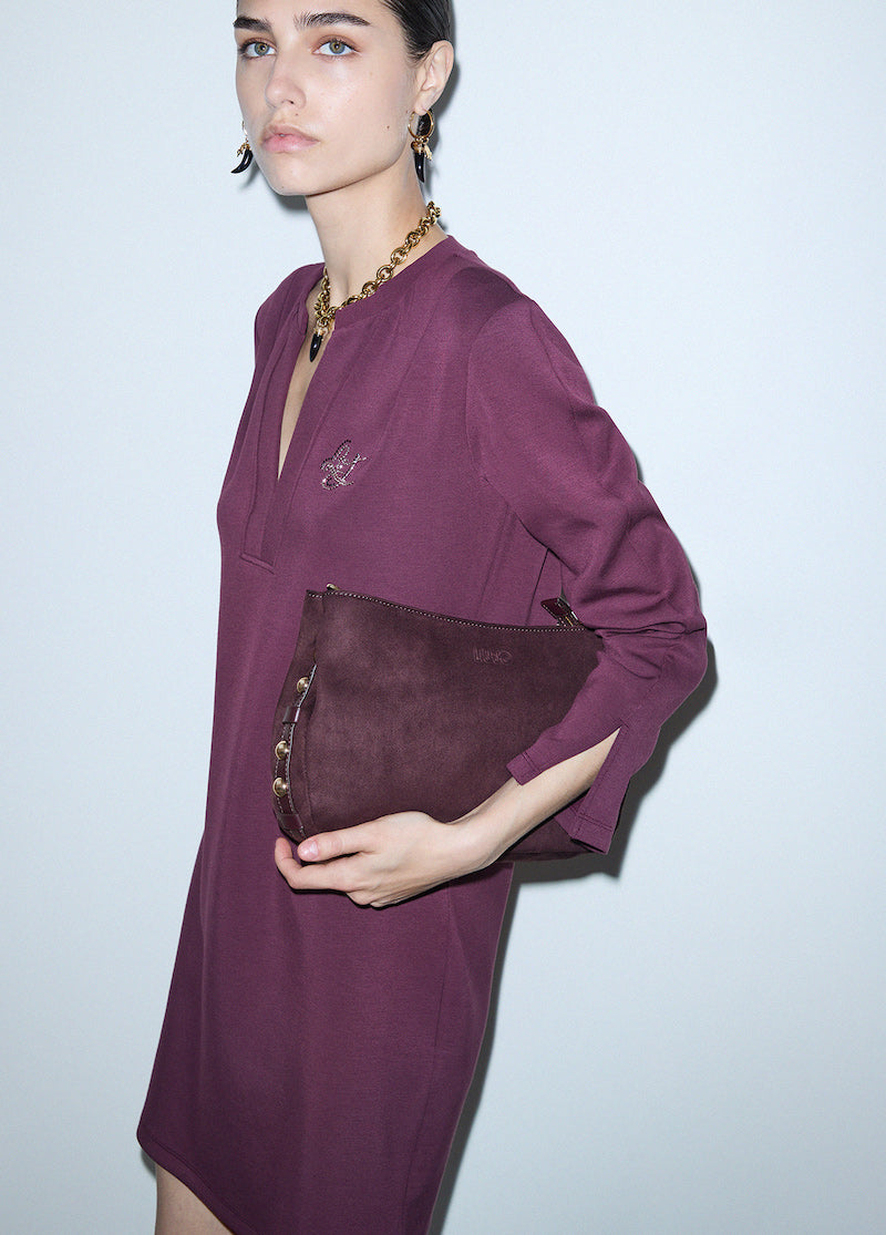 Robe courte Liu Jo aubergine TF6139