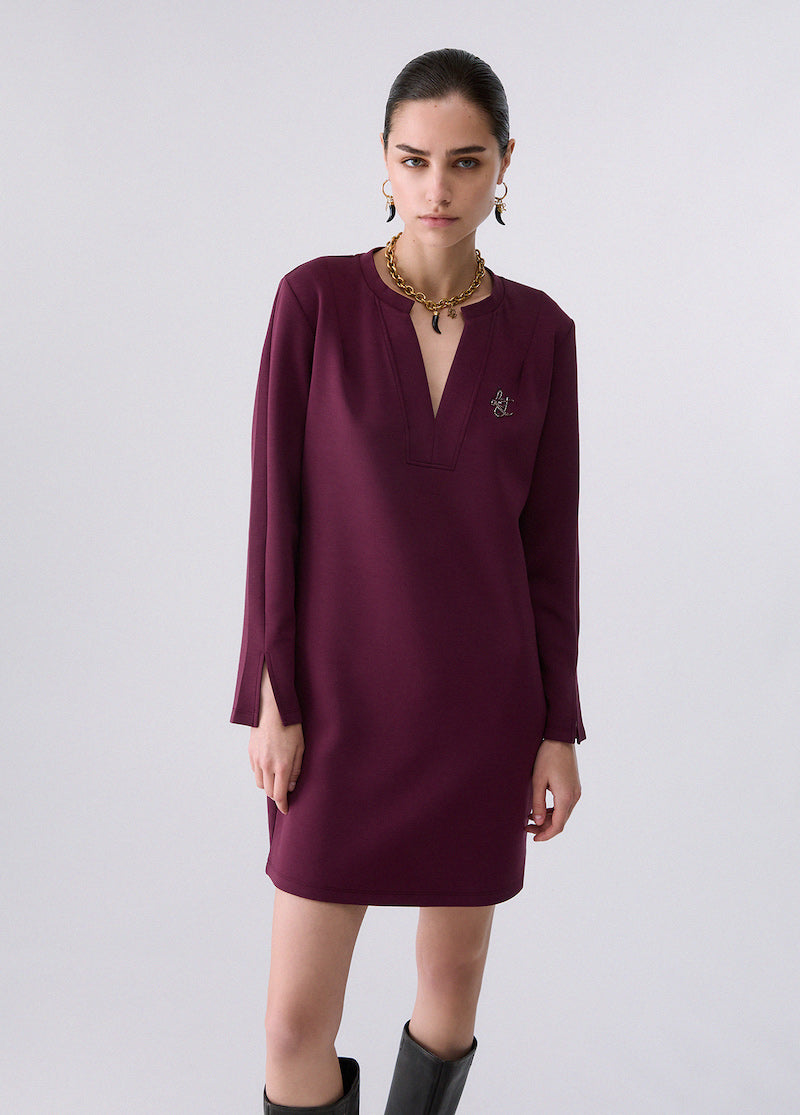 Robe courte Liu Jo aubergine TF6139