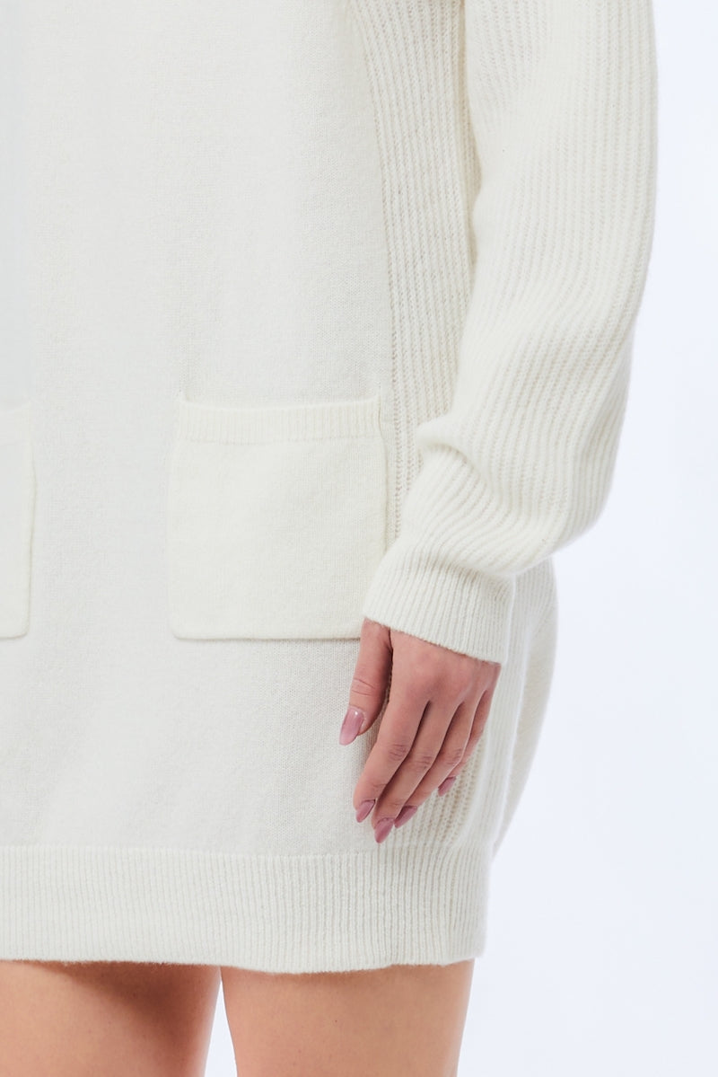 Robe pull en laine blanc cassé Liu Jo