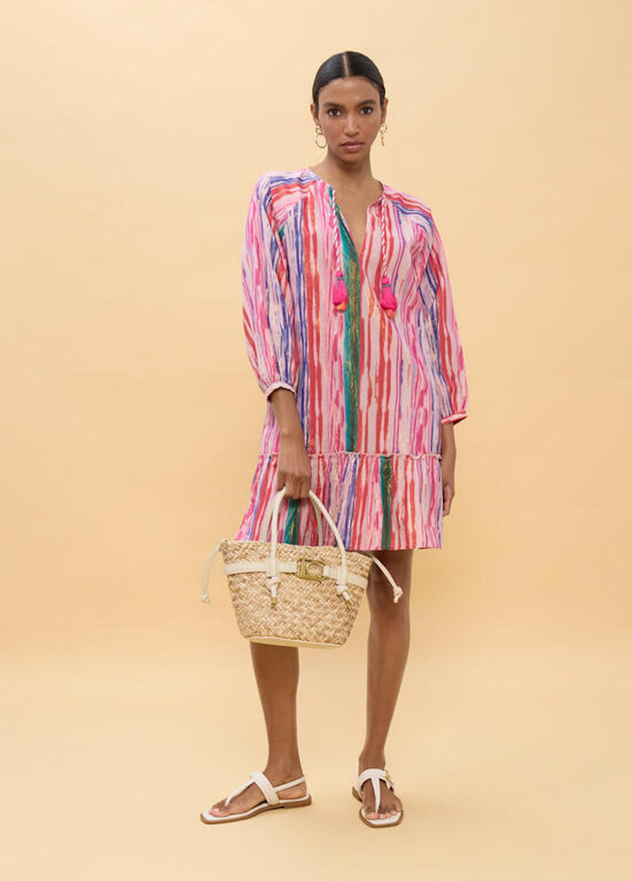 Robe tunique rose rayé Lola Casademunt