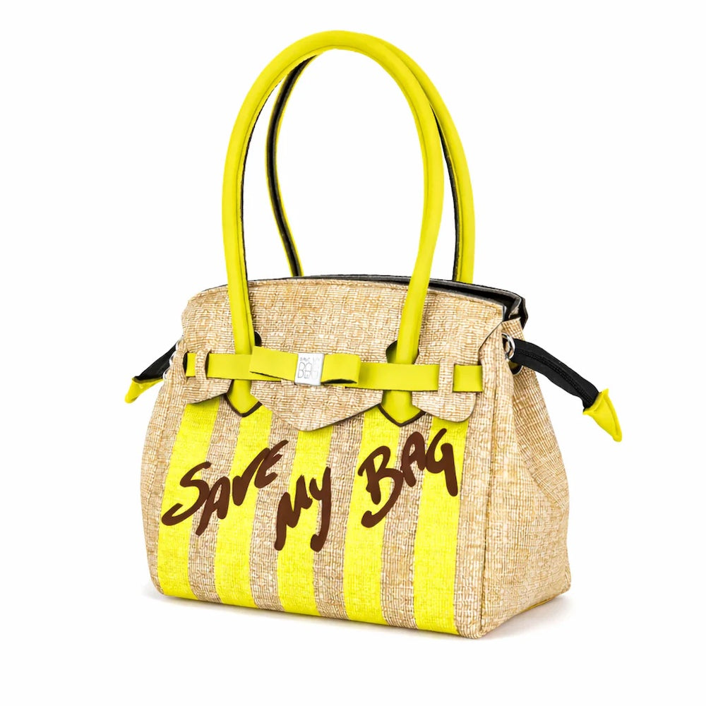 Sac à main Save my Bag modèle MISS PLUS rayé jaune