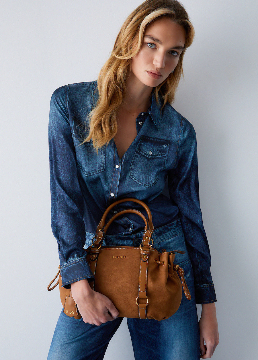 Sac à main souple camel Liu Jo AA6081