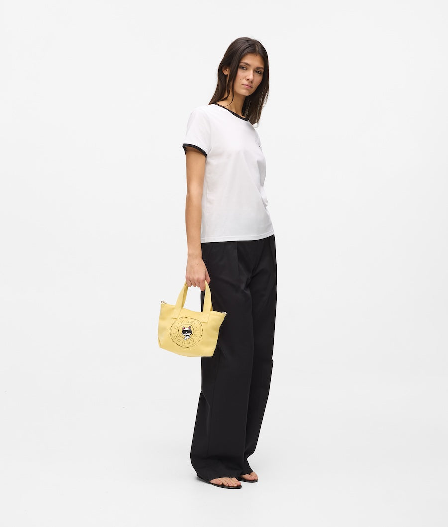 Cabas jaune pour femme de chez Karl Lagerfeld