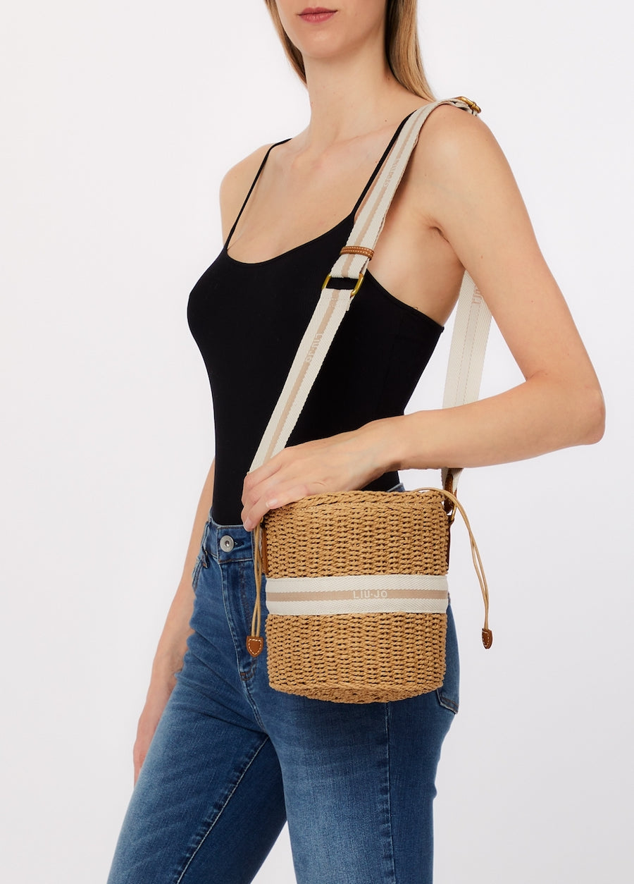 Sac à main seau en paille Liu Jo