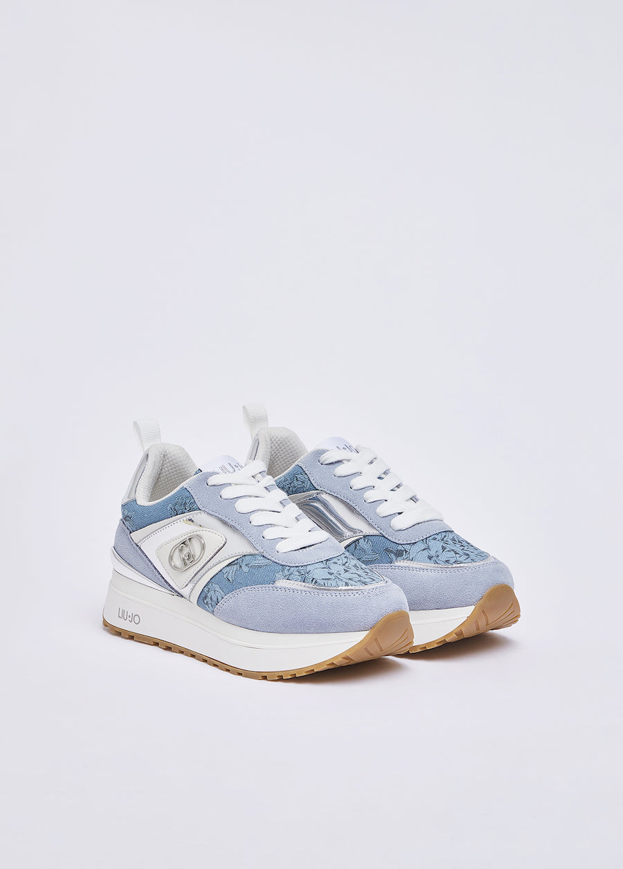 Baskets femme à plateforme en denim Liu Jo