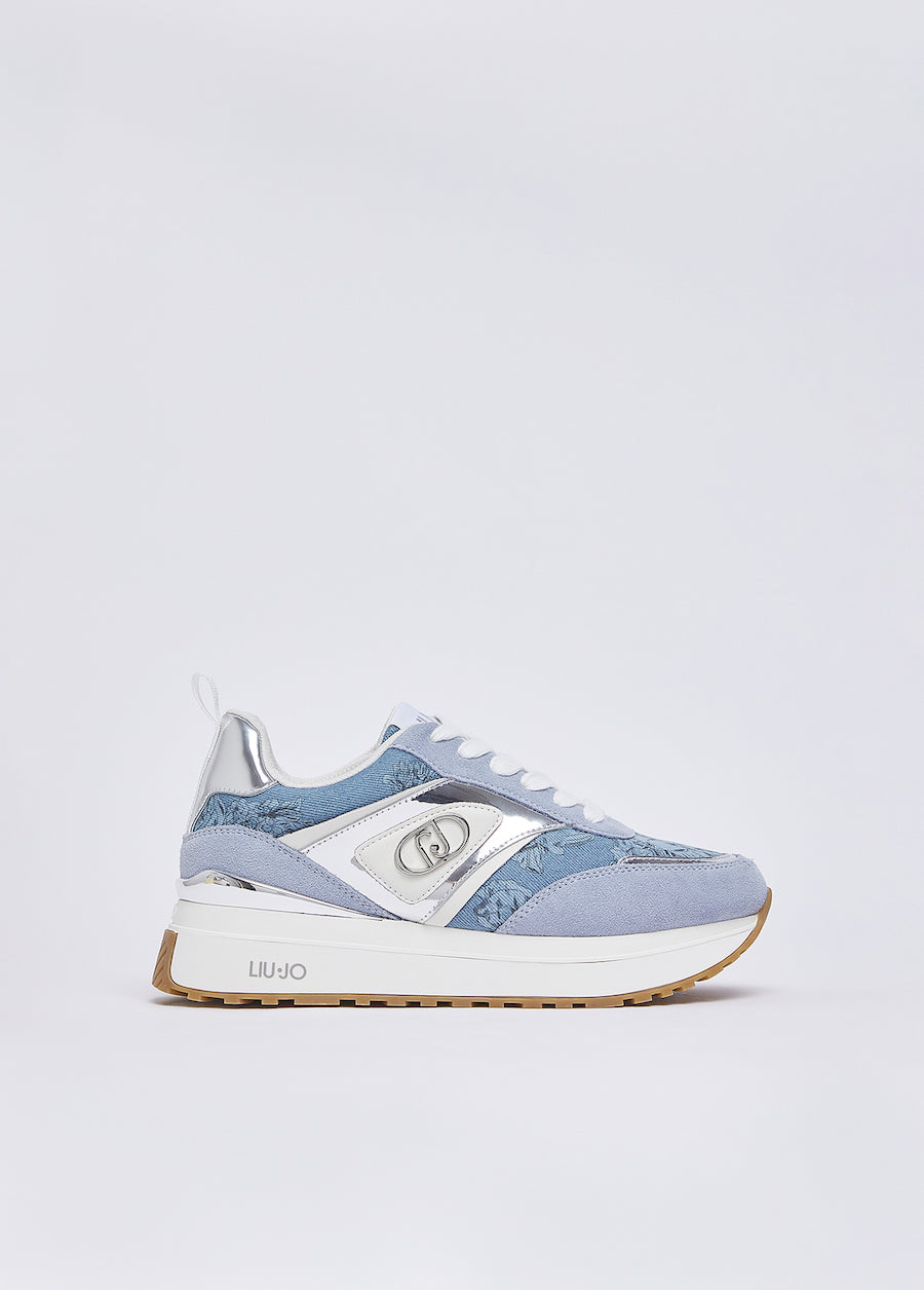Baskets femme à plateforme en denim Liu Jo