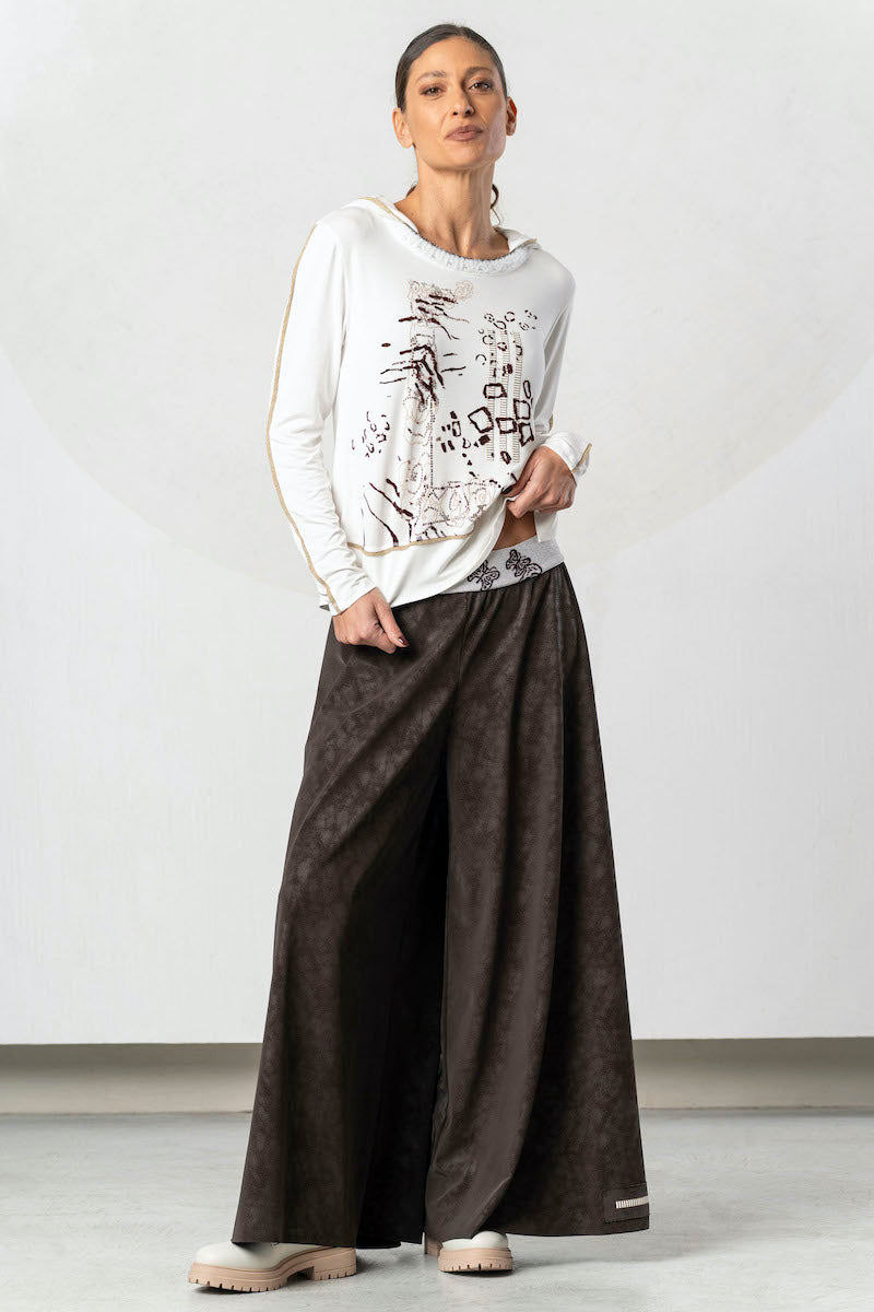 Sweat capuche blanc Elisa Cavaletti