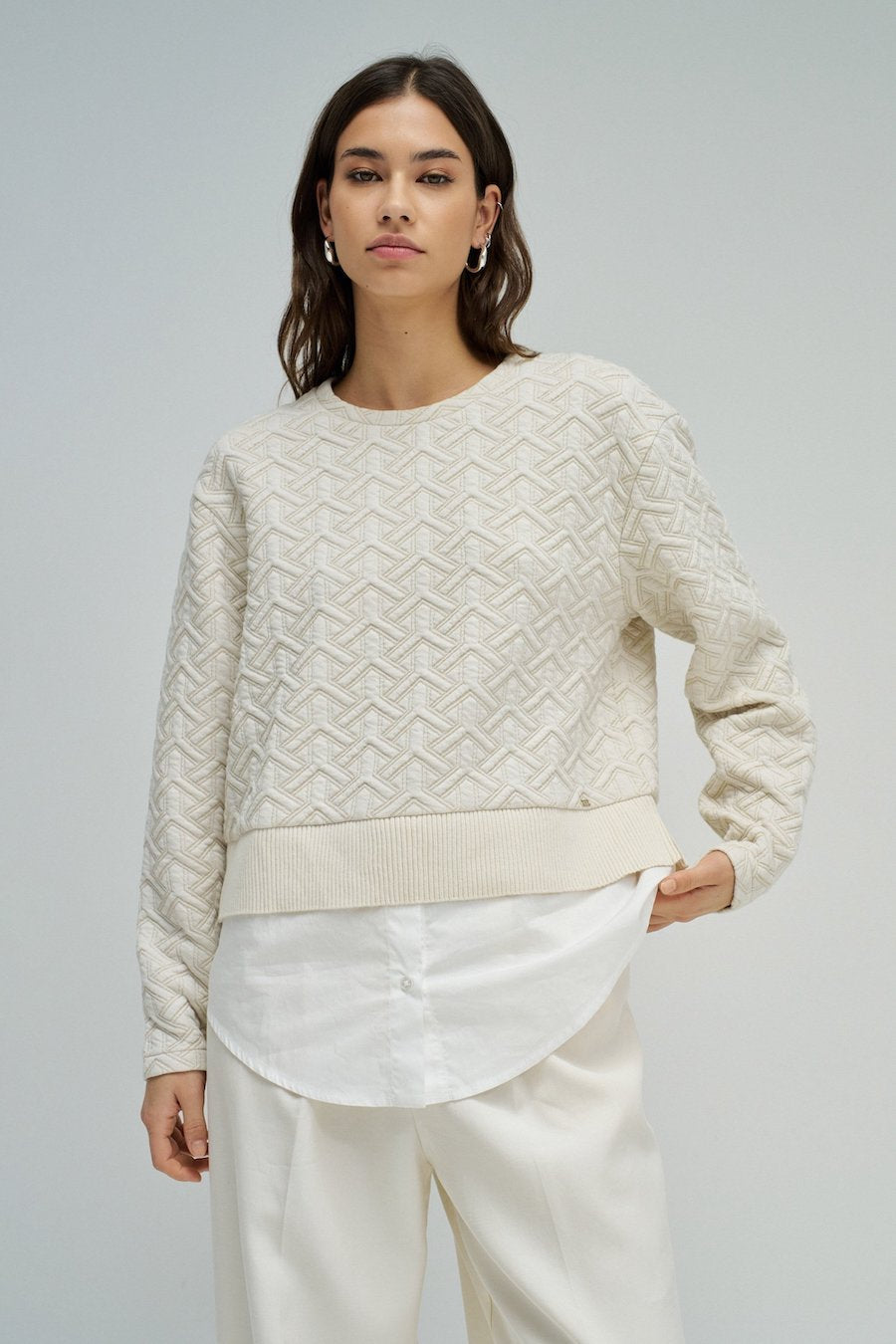 Sweat femme avec chemise intégré Salsa
