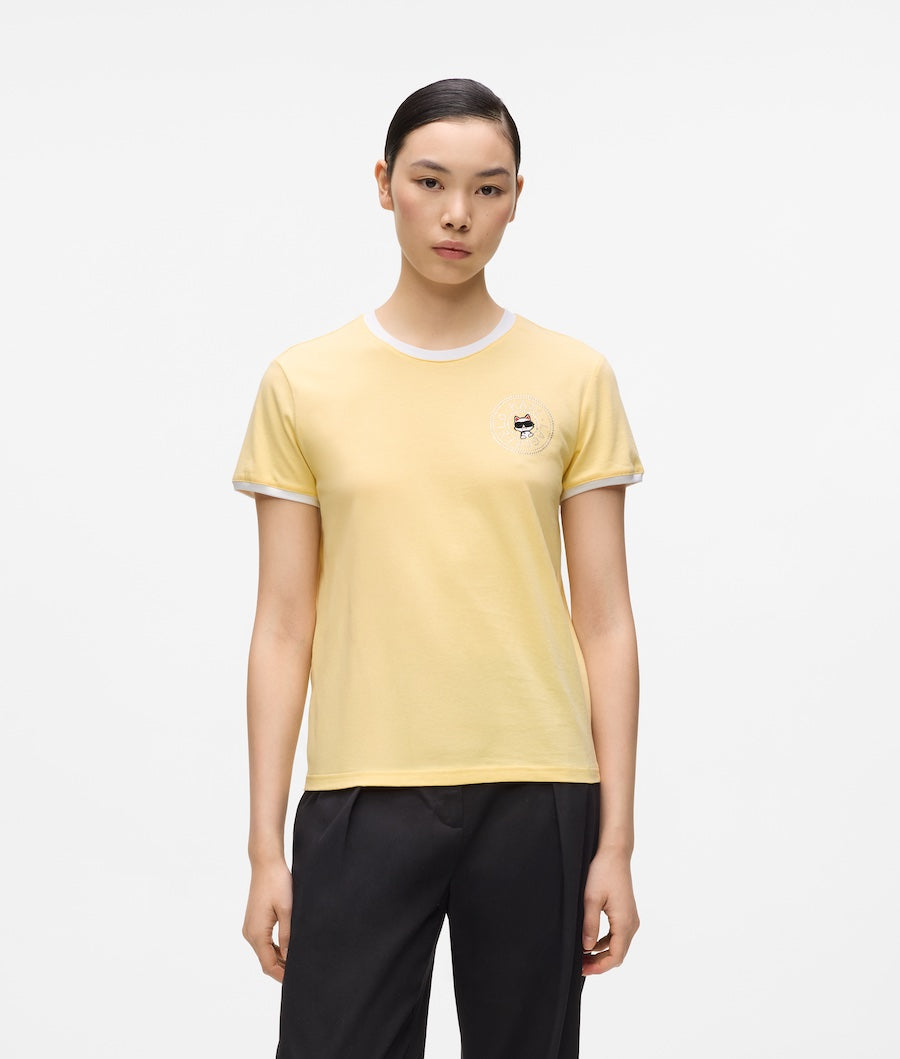 Tshirt femme jaune Karl Lagerfeld B2W17026