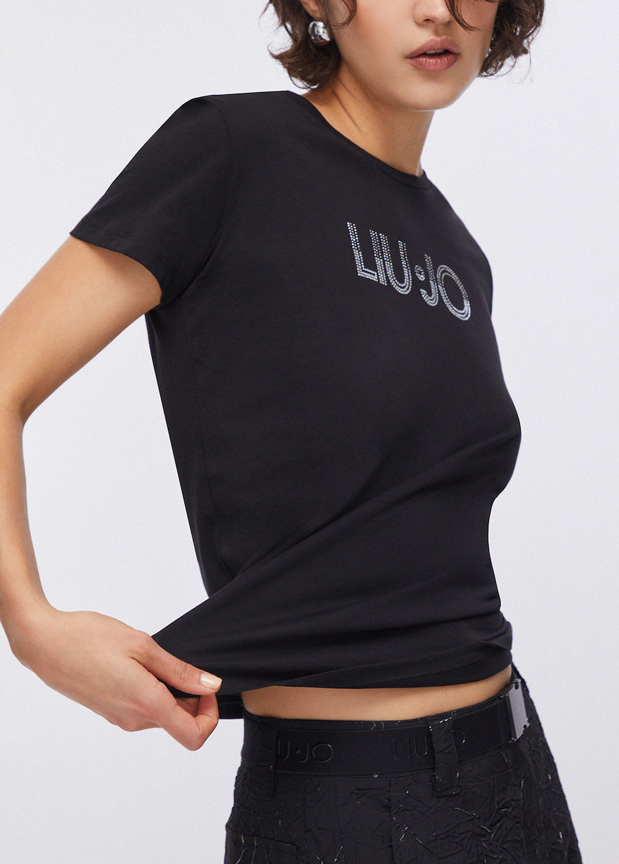 T-Shirt manches courtes strass Liu Jo