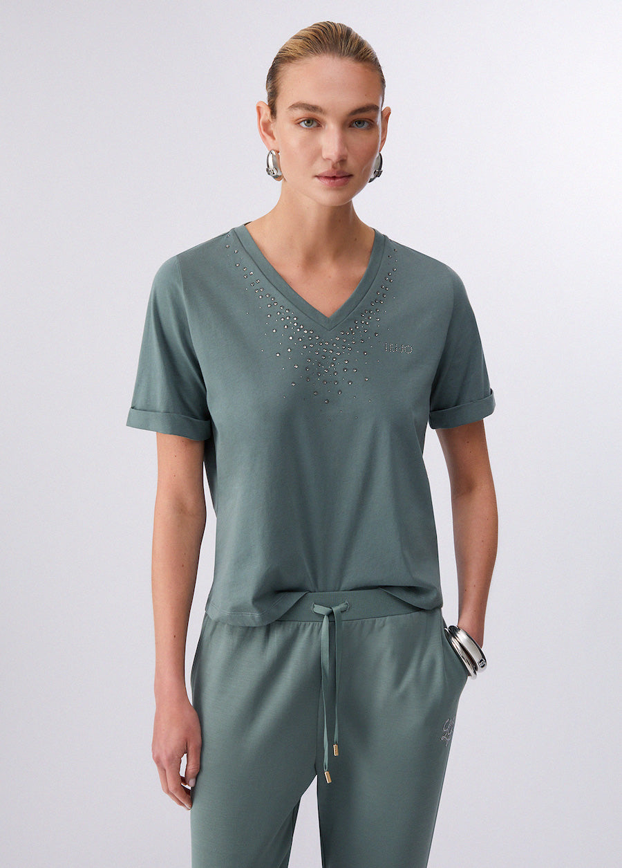 Tshirt femme Liu Jo vert