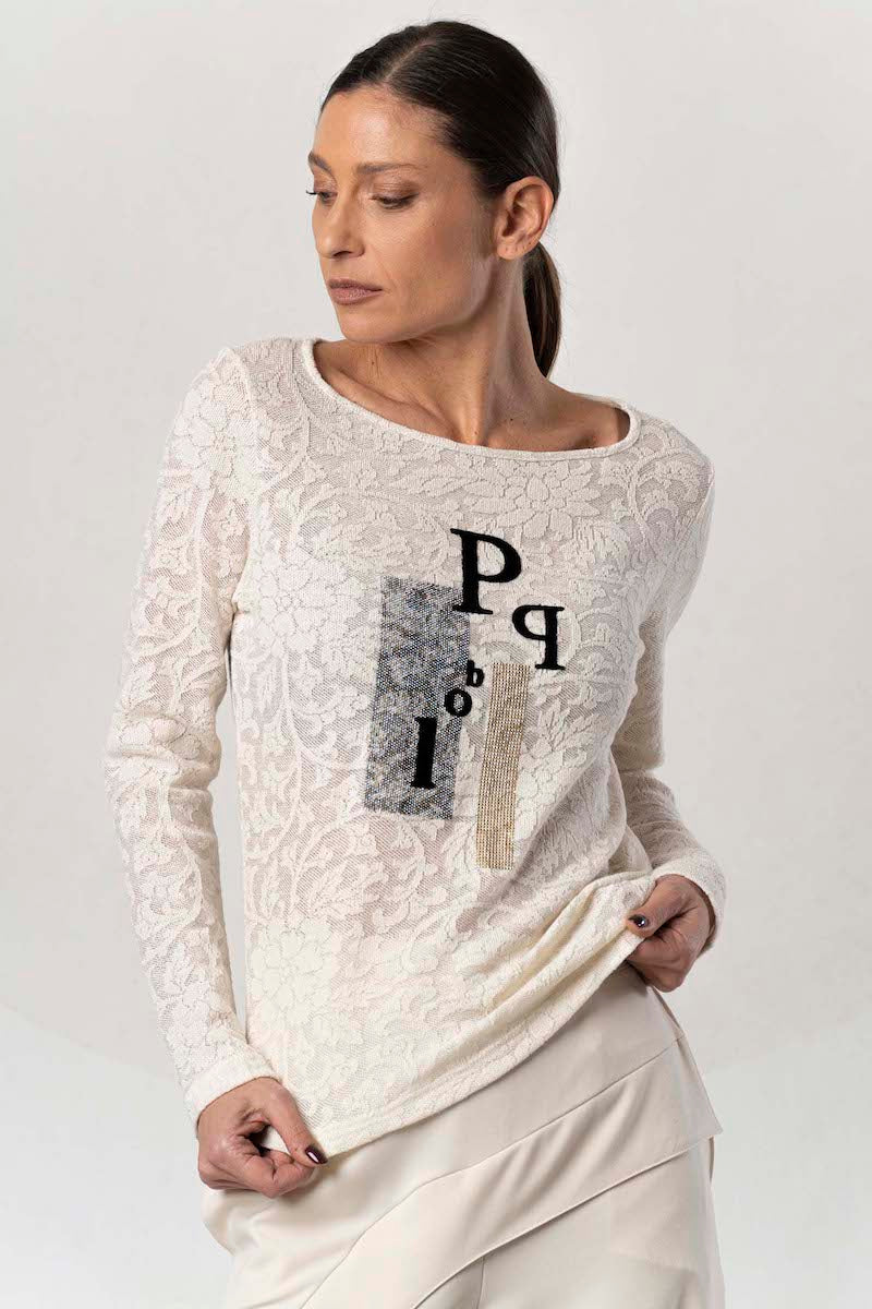 tshirt dentelle Elisa Cavaletti
