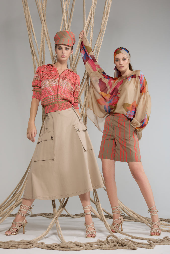 Chemisier en mousseline de soie Tricot Chic U261