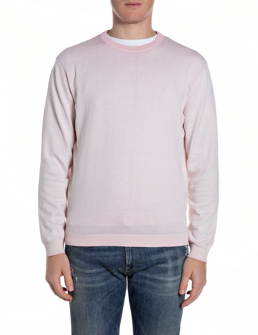 Pull homme rose délavée de chez Replay Jeans