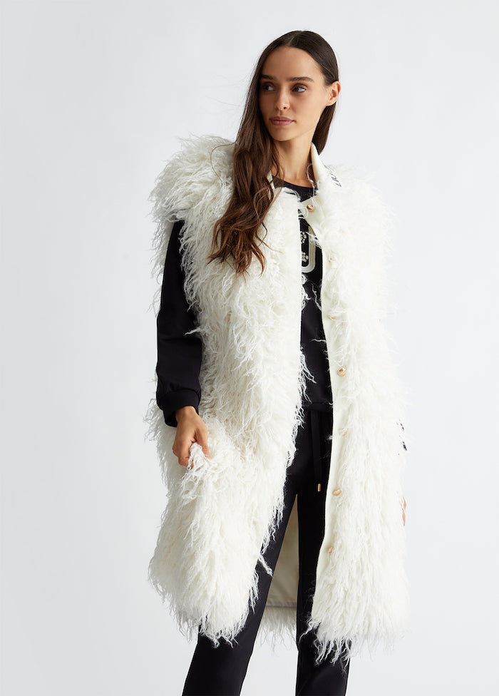 Maxi Gilet en imitation fourrure Liu Jo