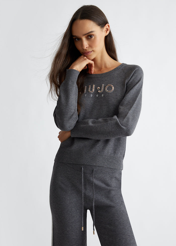 Pull en viscose logo Liu Jo