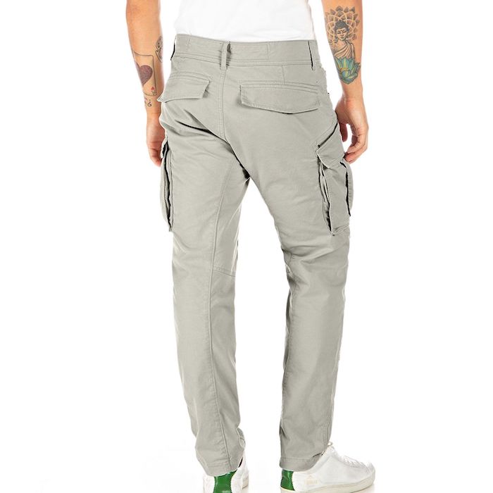 Pantalon cargo replay aluminium