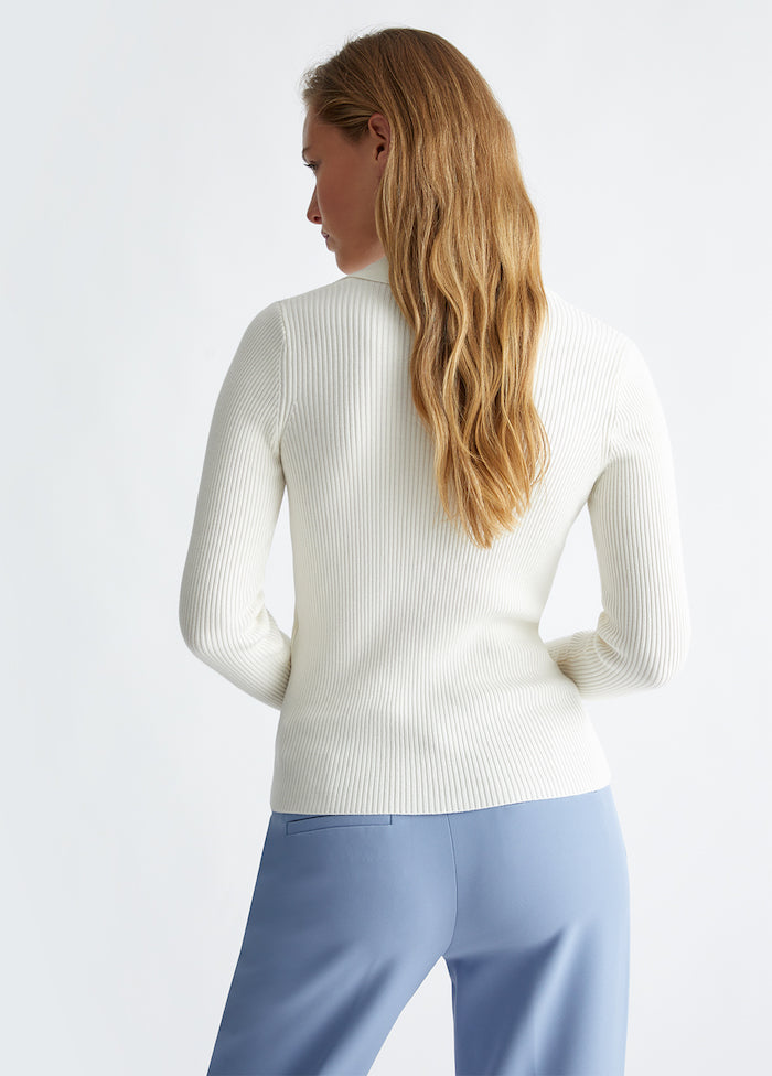 Pull en viscose blanc cassé Liu Jo