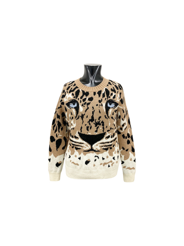 Pull imprimé animalier tricot Chic