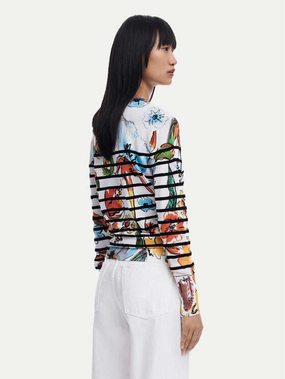 Pull rayé et floral Desigual