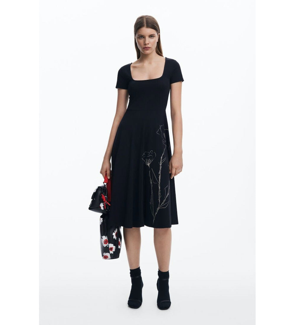 Robe midi noir Desigual