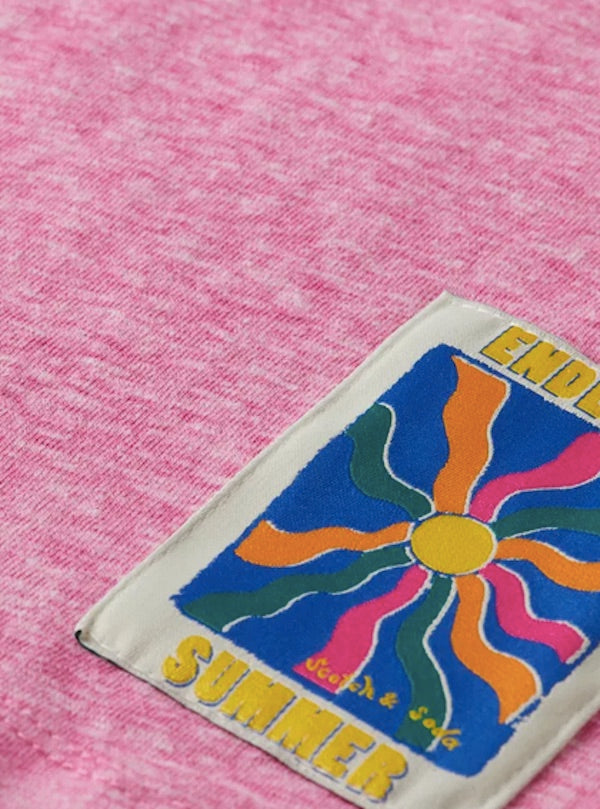 T-shirt chiné rose Scotch and Soda 171700