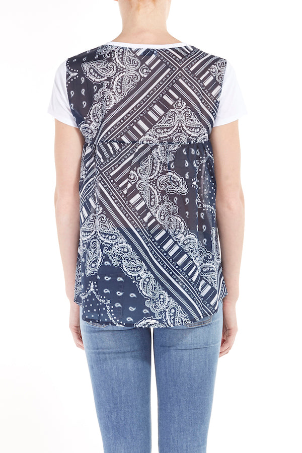 Tshirt effet foulard Liu Jo F17139J9125