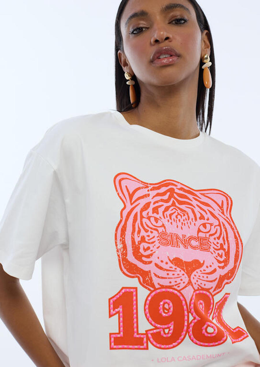 T-shirt tête de tigre Lola Casademunt